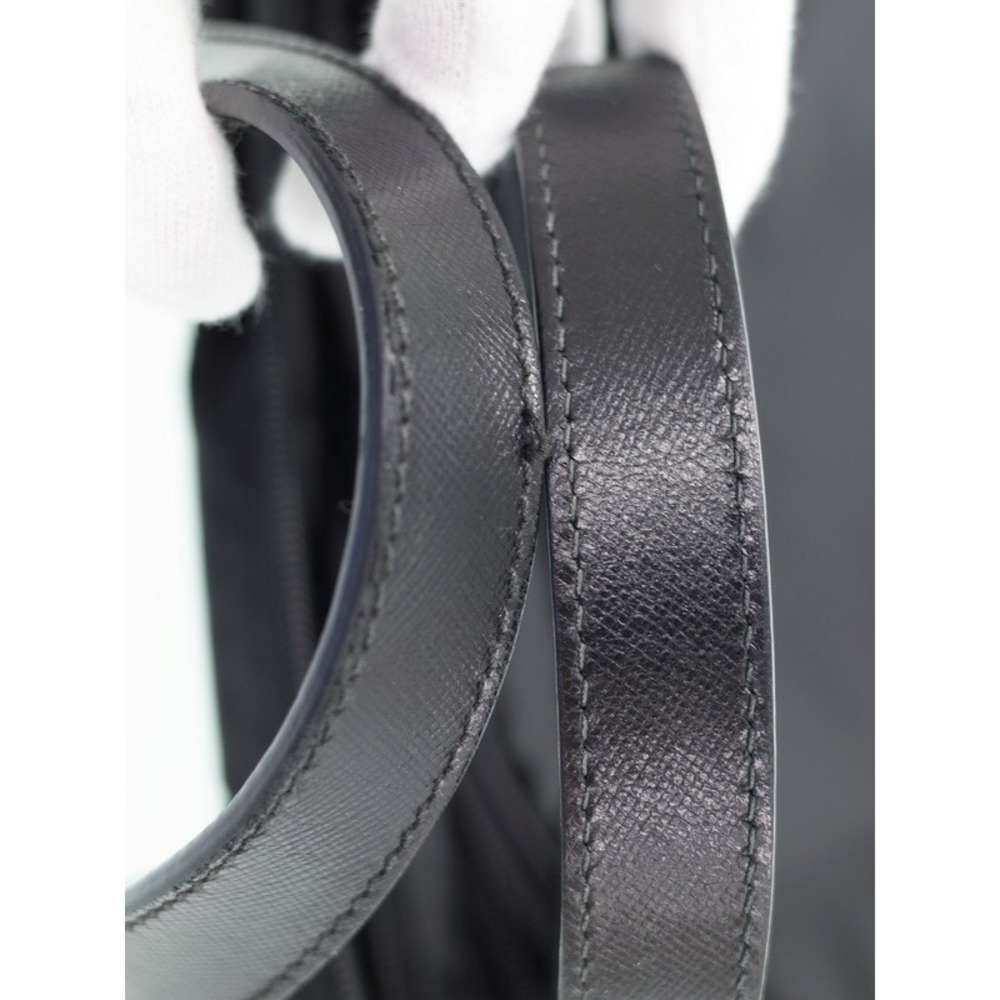 Prada ReNylon Saffiano Leather Briefcase refined business accessory Black - Picture 9 of 9